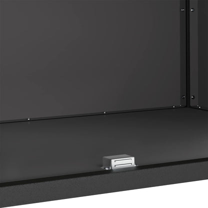 vidaXL Küchenaufbewahrung mit Regal Schwarz 60 x 50 x 92 cm Stahl
