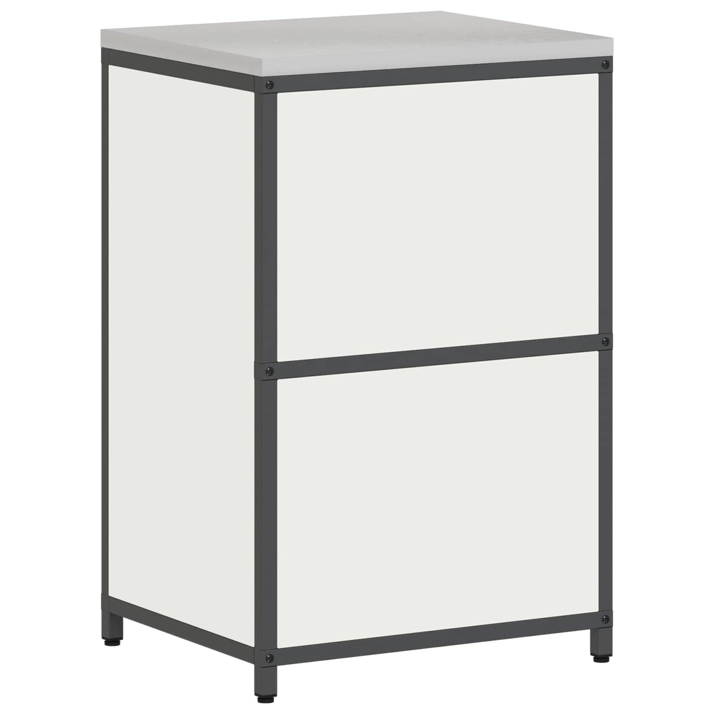 vidaXL Küchenaufbewahrung mit Regal mit Tür Weiß 60 x 50 x 92 cm Stahl
