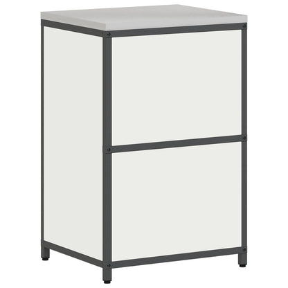 vidaXL Küchenaufbewahrung mit Regal mit Tür Weiß 60 x 50 x 92 cm Stahl