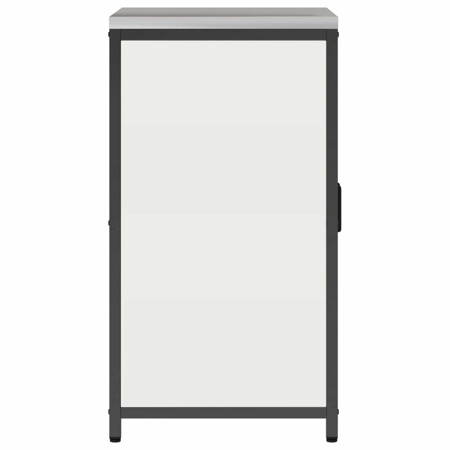 vidaXL Küchenaufbewahrung mit Regal mit Tür Weiß 60 x 50 x 92 cm Stahl