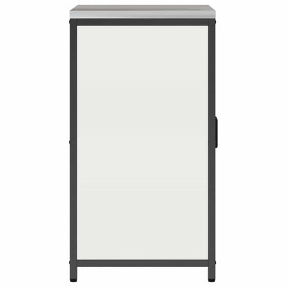 vidaXL Küchenaufbewahrung mit Regal mit Tür Weiß 60 x 50 x 92 cm Stahl