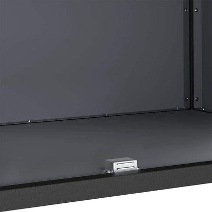 vidaXL Küchenaufbewahrung mit Regal Anthrazit 60 x 50 x 92 cm Stahl