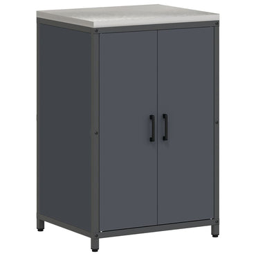 vidaXL Küchenaufbewahrung mit Regal Anthrazit 60 x 50 x 92 cm Stahl