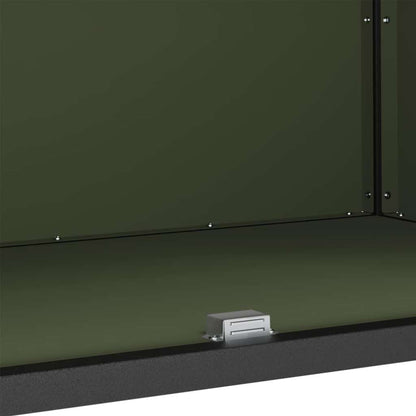 vidaXL Küchenaufbewahrung mit Regal Olive Grün 60 x 50 x 92 cm Stahl