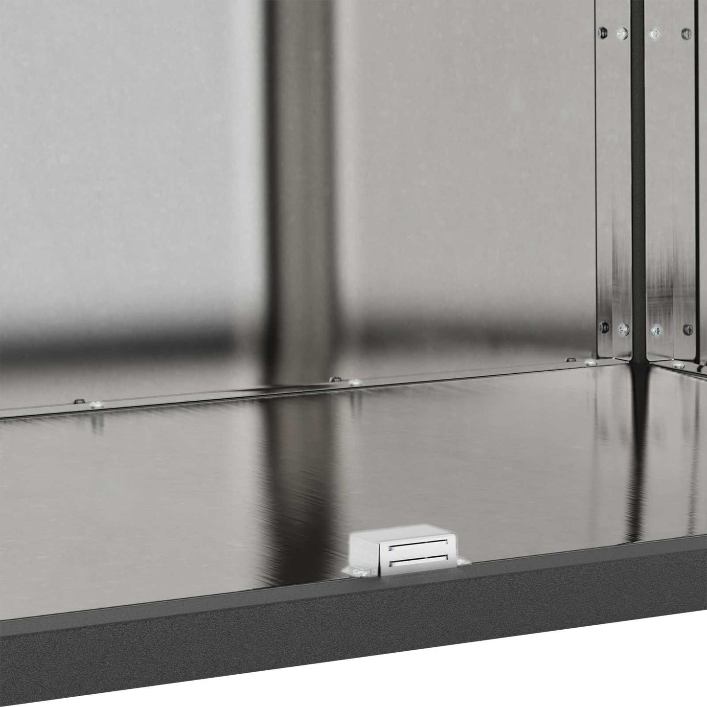 vidaXL Küchenaufbewahrung mit Regal Silber 60 x 50 x 92 cm Stahl