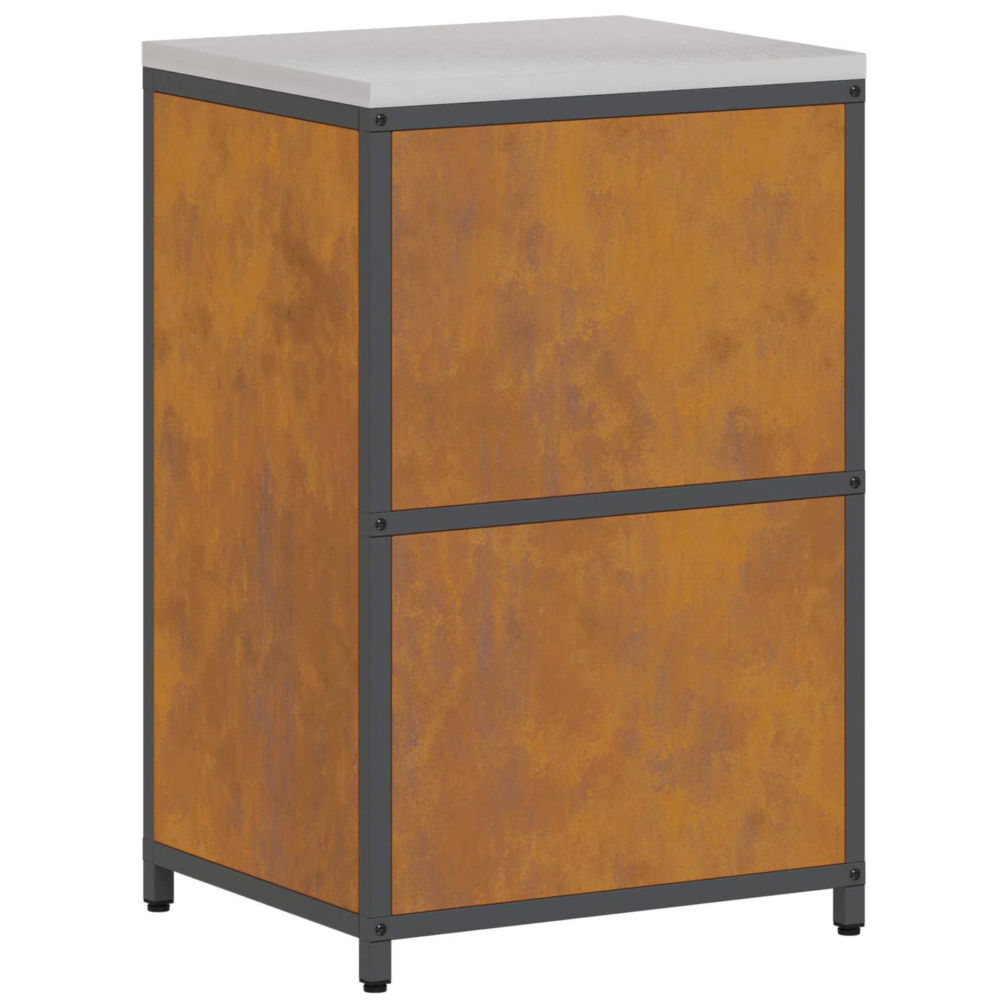 vidaXL Küchenaufbewahrung mit Regal Rostig 60 x 50 x 92 cm Stahl