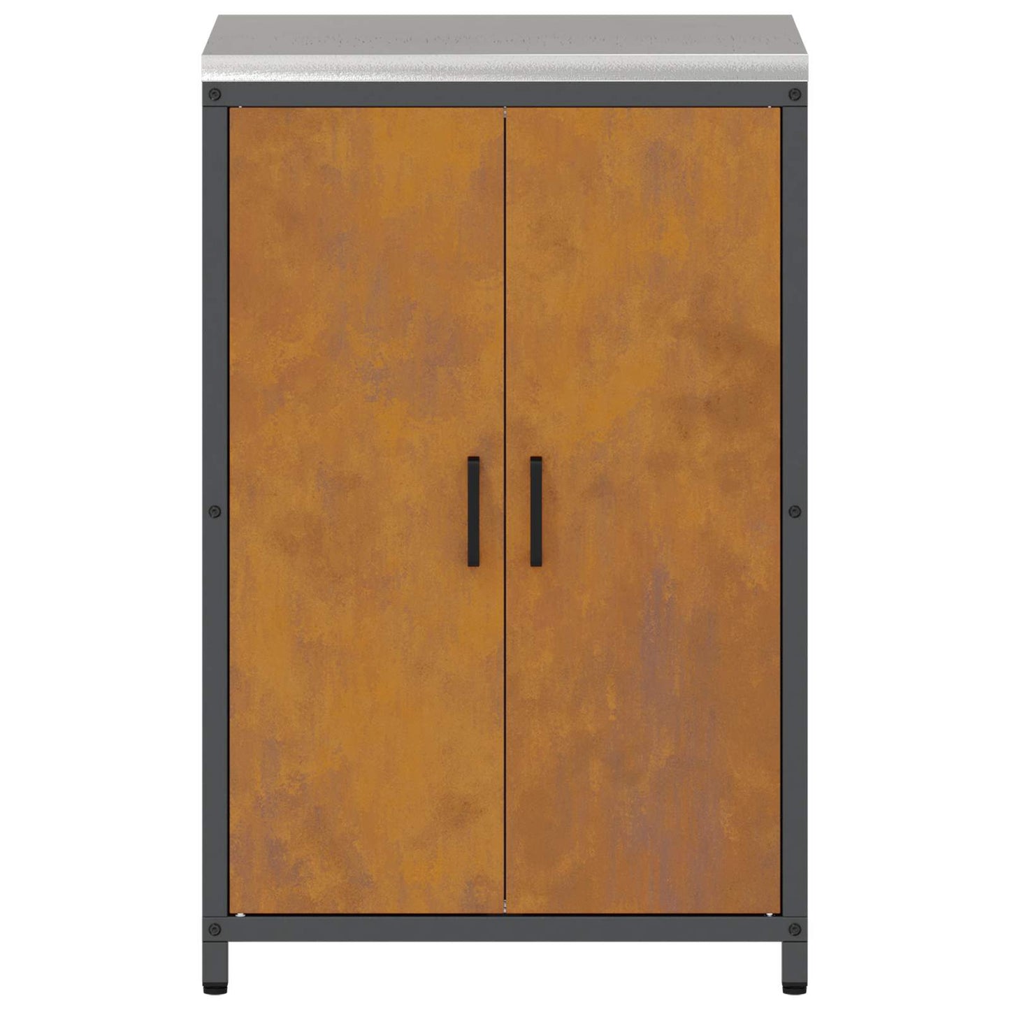 vidaXL Küchenaufbewahrung mit Regal Rostig 60 x 50 x 92 cm Stahl