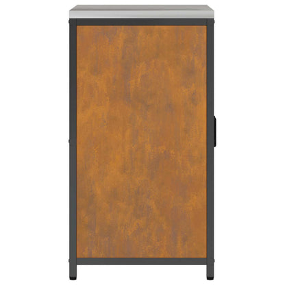 vidaXL Küchenaufbewahrung mit Regal Rostig 60 x 50 x 92 cm Stahl
