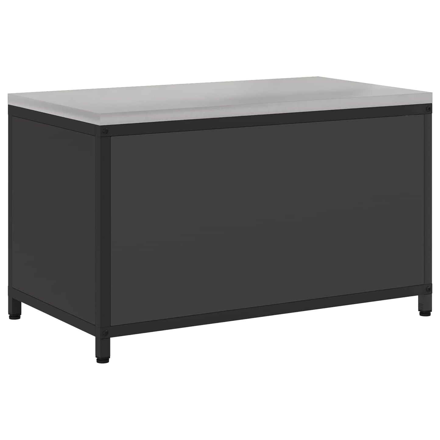 vidaXL Küchenaufbewahrung mit Regal Schwarz 60 x 50 x 92 cm Stahl