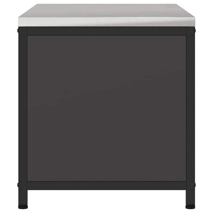 vidaXL Küchenaufbewahrung mit Regal Schwarz 60 x 50 x 92 cm Stahl
