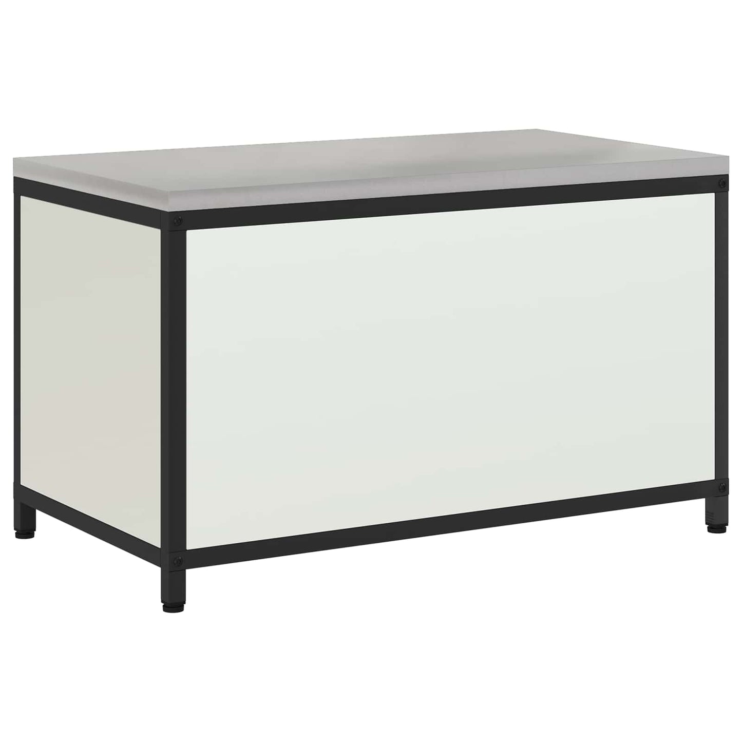 vidaXL Küchenaufbewahrung mit Regal mit Tür Weiß 60 x 50 x 92 cm Stahl