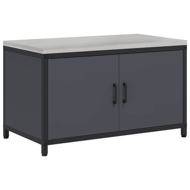 vidaXL Küchenaufbewahrung mit Regal Anthrazit 60 x 50 x 92 cm Stahl