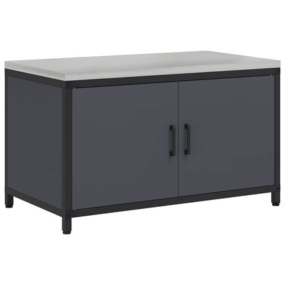 vidaXL Küchenaufbewahrung mit Regal Anthrazit 60 x 50 x 92 cm Stahl