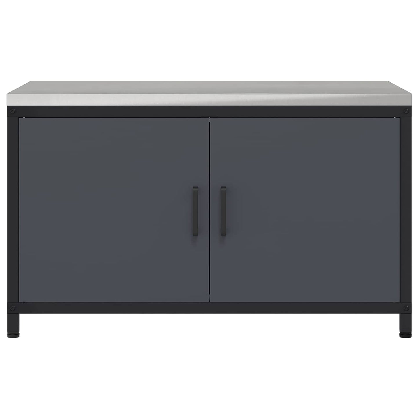 vidaXL Küchenaufbewahrung mit Regal Anthrazit 60 x 50 x 92 cm Stahl