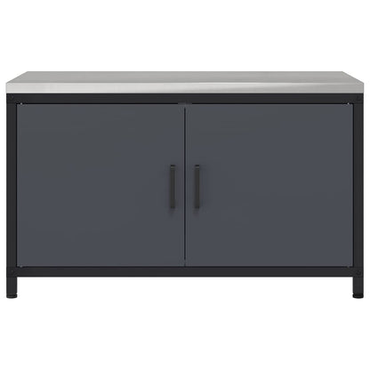 vidaXL Küchenaufbewahrung mit Regal Anthrazit 60 x 50 x 92 cm Stahl