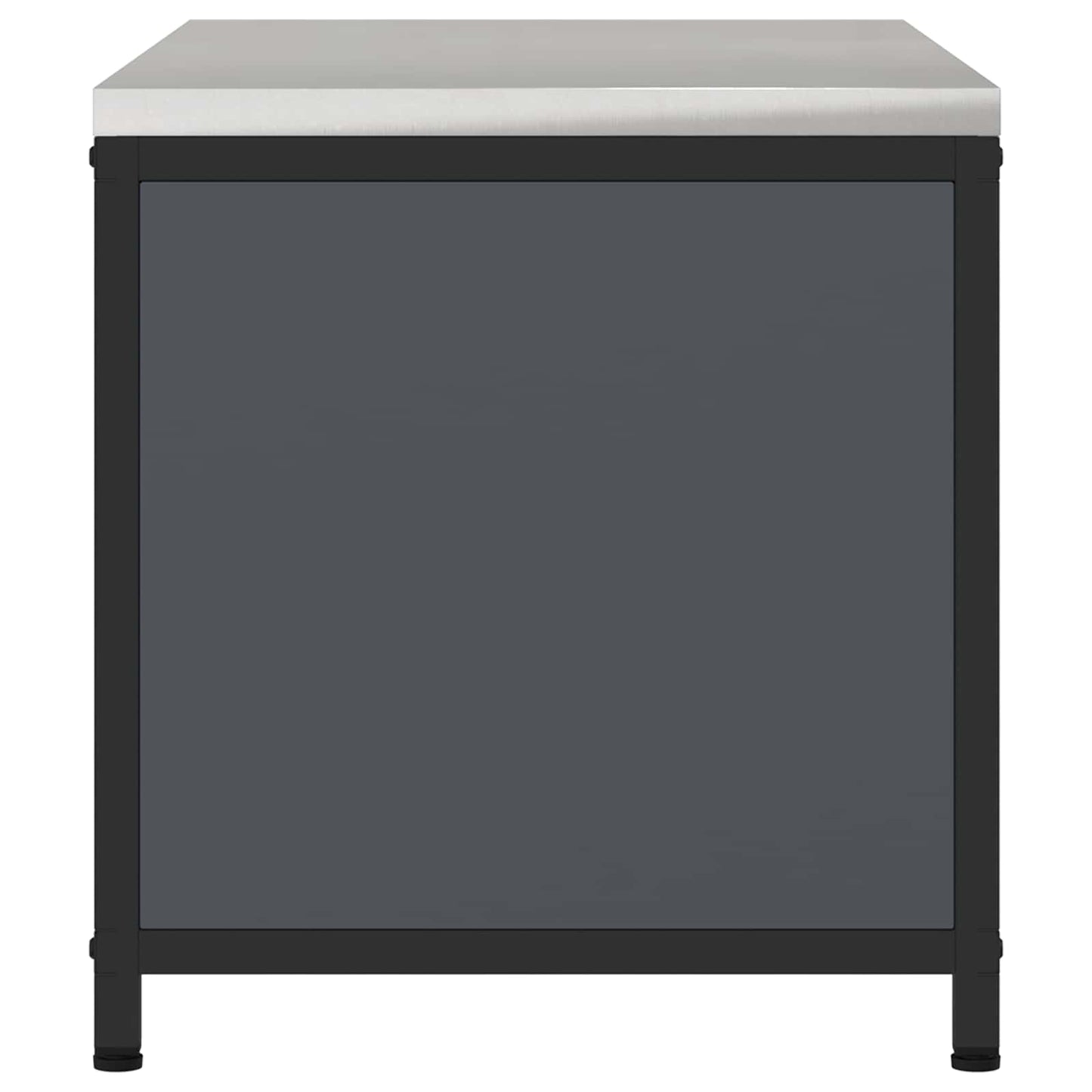 vidaXL Küchenaufbewahrung mit Regal Anthrazit 60 x 50 x 92 cm Stahl