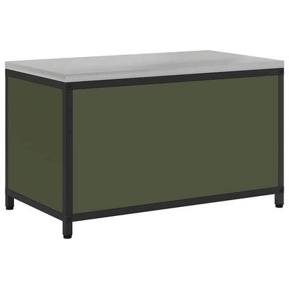 vidaXL Küchenaufbewahrung mit Regal Olive Grün 60 x 50 x 92 cm Stahl