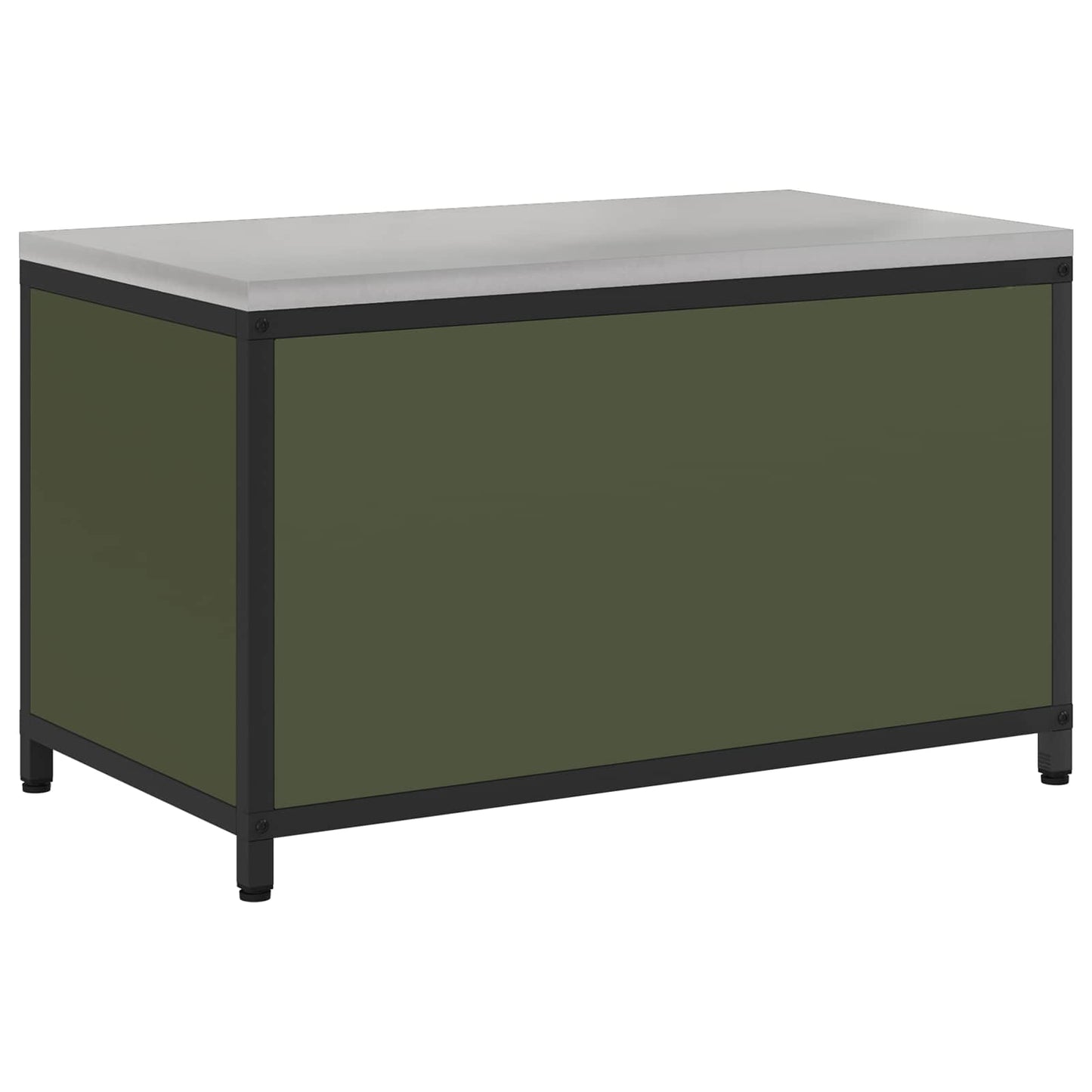 vidaXL Küchenaufbewahrung mit Regal Olive Grün 60 x 50 x 92 cm Stahl
