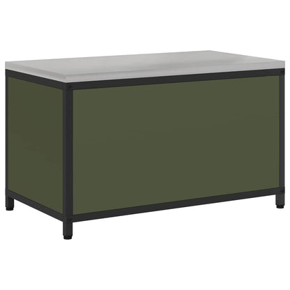 vidaXL Küchenaufbewahrung mit Regal Olive Grün 60 x 50 x 92 cm Stahl
