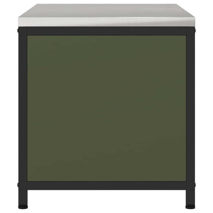 vidaXL Küchenaufbewahrung mit Regal Olive Grün 60 x 50 x 92 cm Stahl