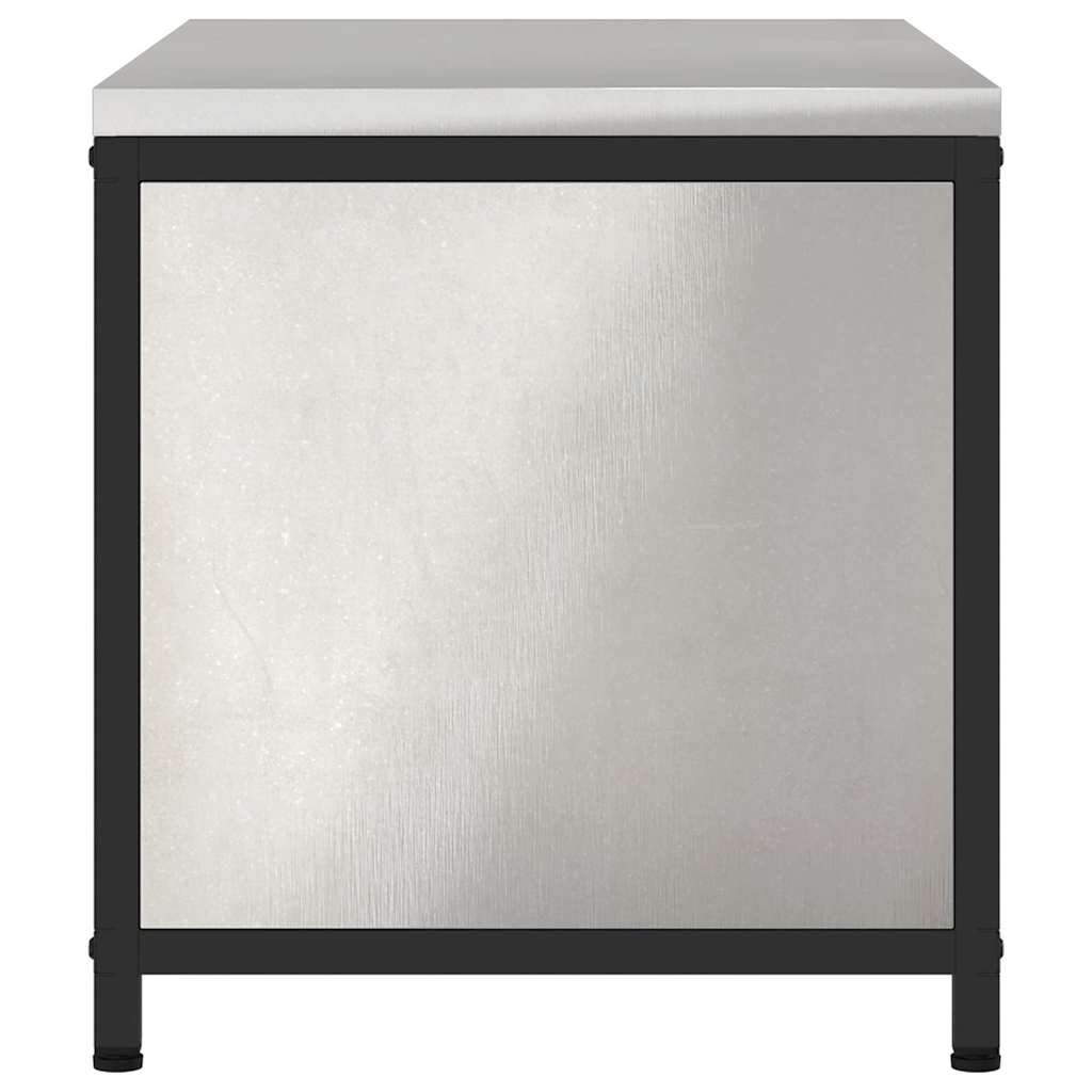 vidaXL Küchenaufbewahrung mit Regal Silber 60 x 50 x 92 cm Stahl