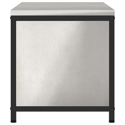 vidaXL Küchenaufbewahrung mit Regal Silber 60 x 50 x 92 cm Stahl