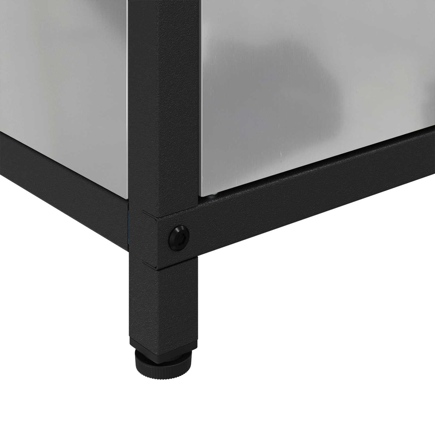 Küchenaufbewahrung mit Regal Silber 60 x 50 x 92 cm Stahl