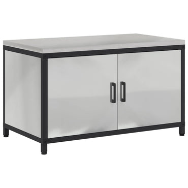 vidaXL Küchenaufbewahrung mit Regal Silber 60 x 50 x 92 cm Stahl