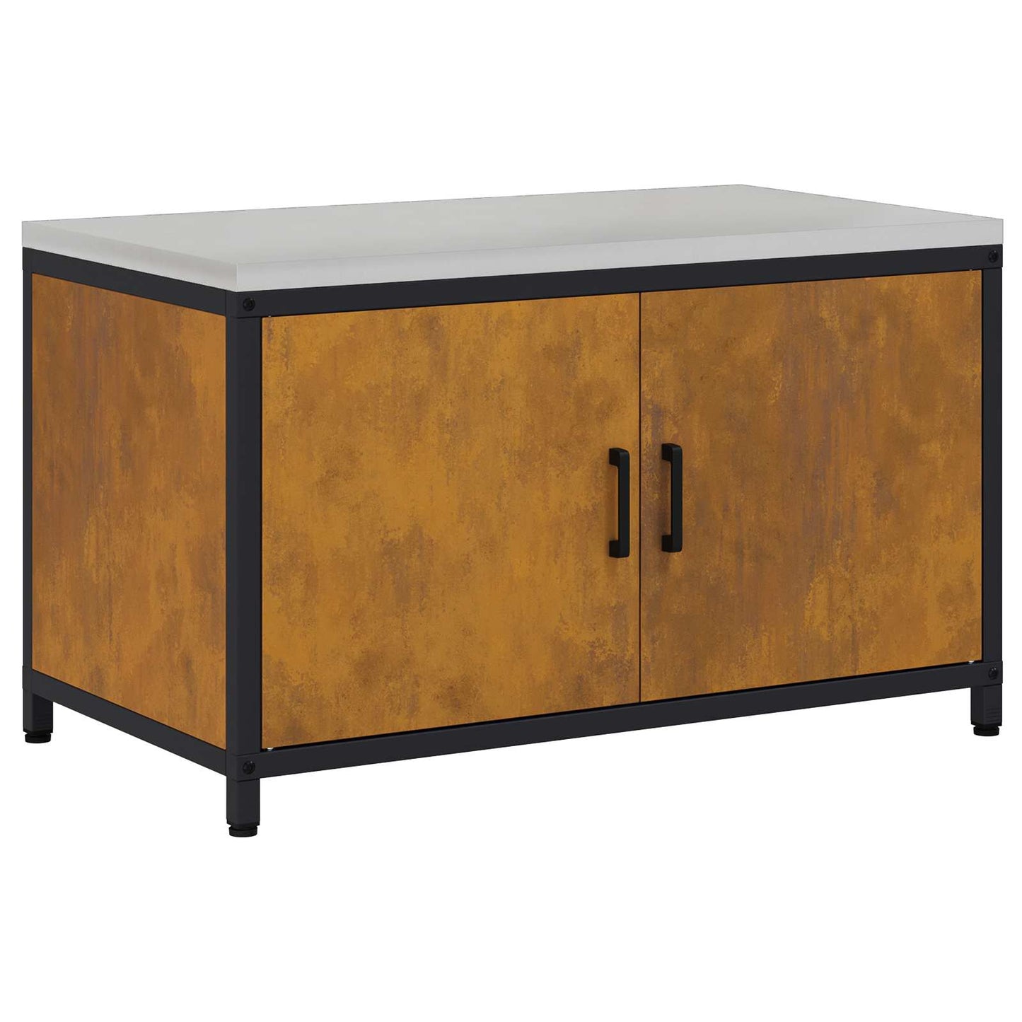 vidaXL Küchenaufbewahrung mit Regal Rostig 60 x 50 x 92 cm Stahl