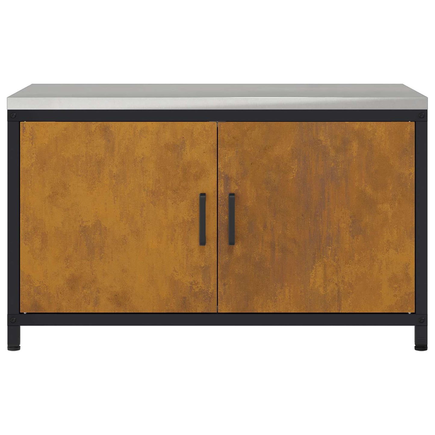 vidaXL Küchenaufbewahrung mit Regal Rostig 60 x 50 x 92 cm Stahl