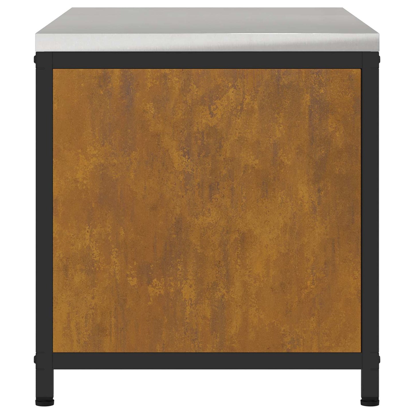 vidaXL Küchenaufbewahrung mit Regal Rostig 60 x 50 x 92 cm Stahl