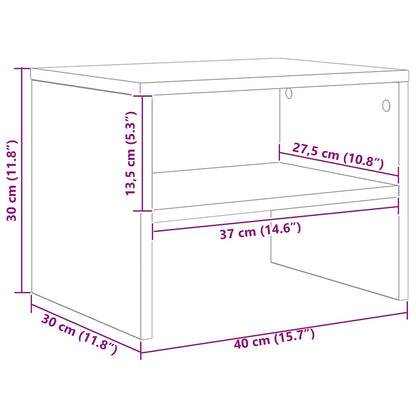 vidaXL Nachttisch Altholz 40 x 40 x 30 cm Holzwerkstoff