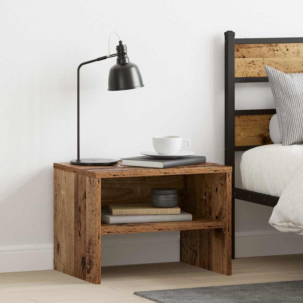 vidaXL Nachttisch 2 pcs Altholz 40 x 40 x 30 cm Holzwerkstoff