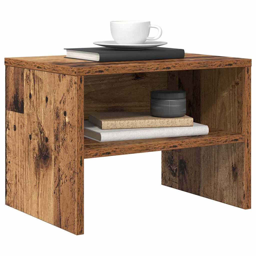 vidaXL Nachttisch 2 pcs Altholz 40 x 40 x 30 cm Holzwerkstoff