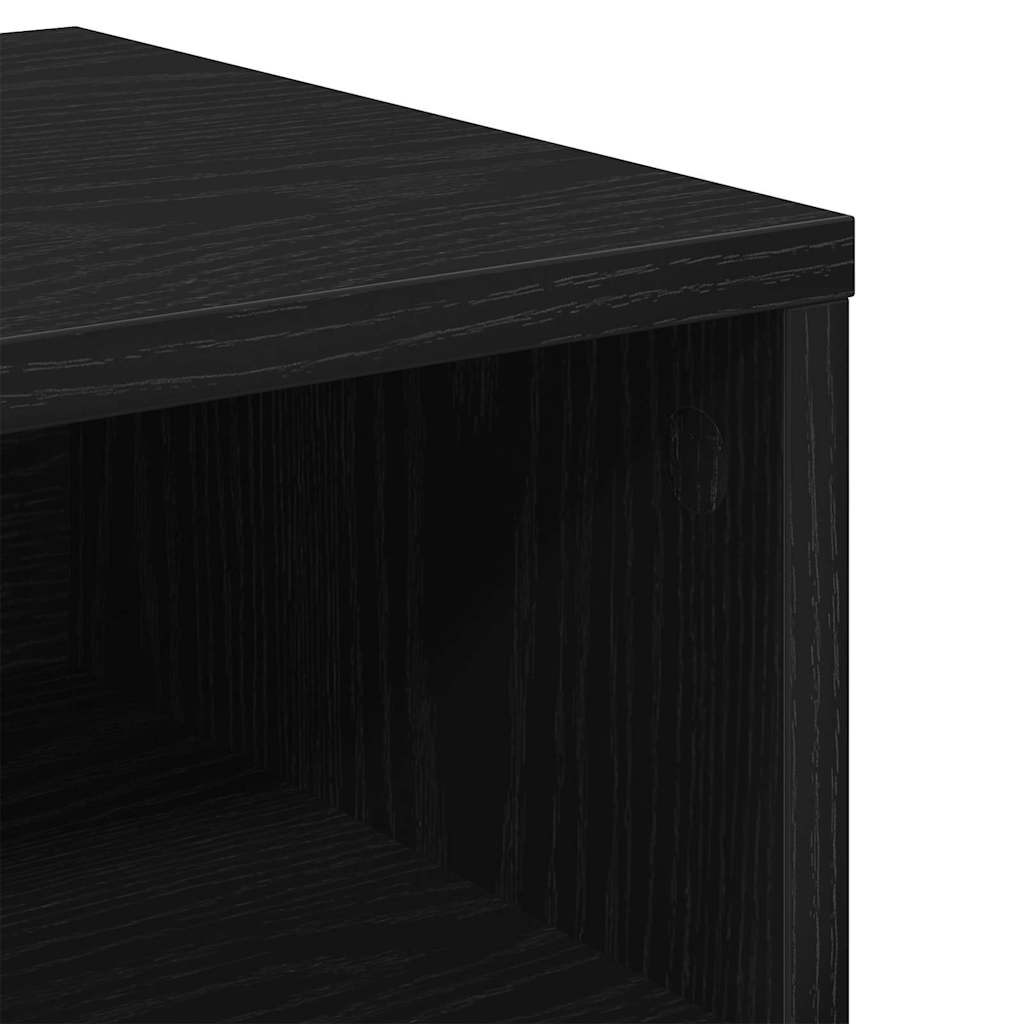 vidaXL Nachttisch 2 pcs Schwarz Eichen-Optik 40 x 40 x 30 cm