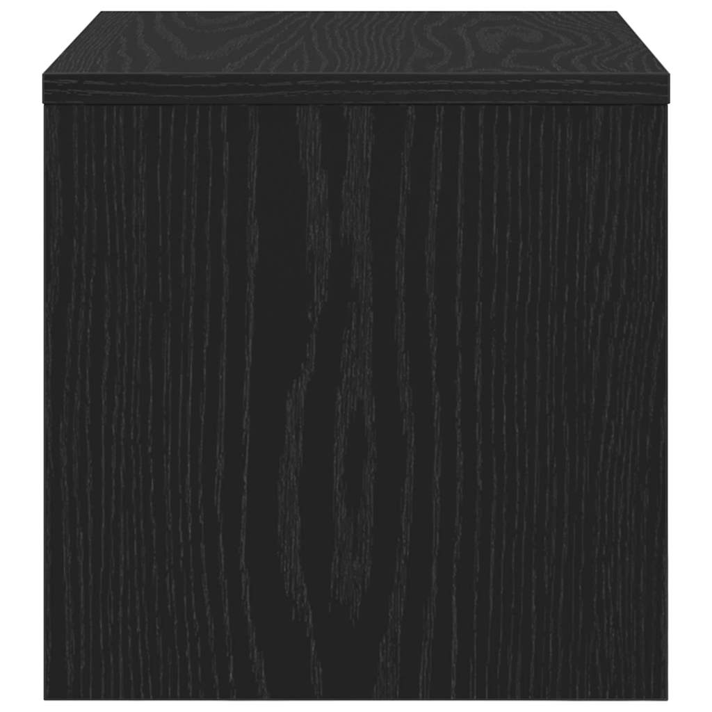 vidaXL Nachttisch 2 pcs Schwarz Eichen-Optik 40 x 40 x 30 cm