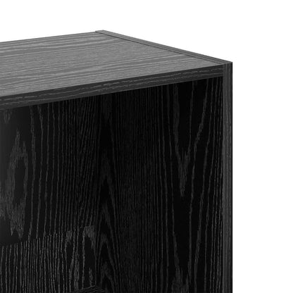 vidaXL Bibliothèque noir aspect chêne 40 x 30 x 114 cm Bois d'ingénierie