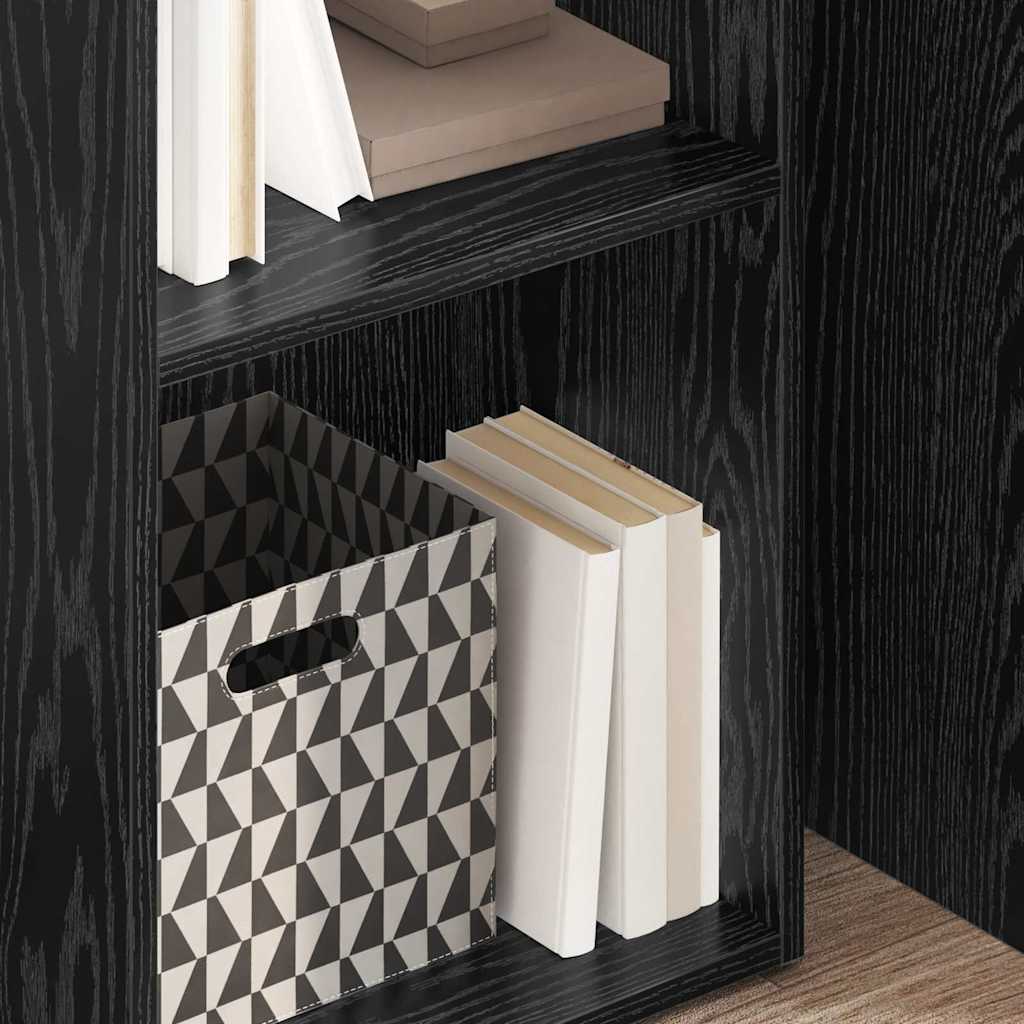 vidaXL Bibliothèque noir aspect chêne 40 x 30 x 114 cm Bois d'ingénierie