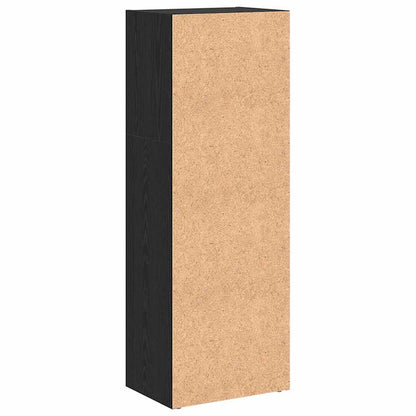 vidaXL Bibliothèque noir aspect chêne 40 x 30 x 114 cm Bois d'ingénierie