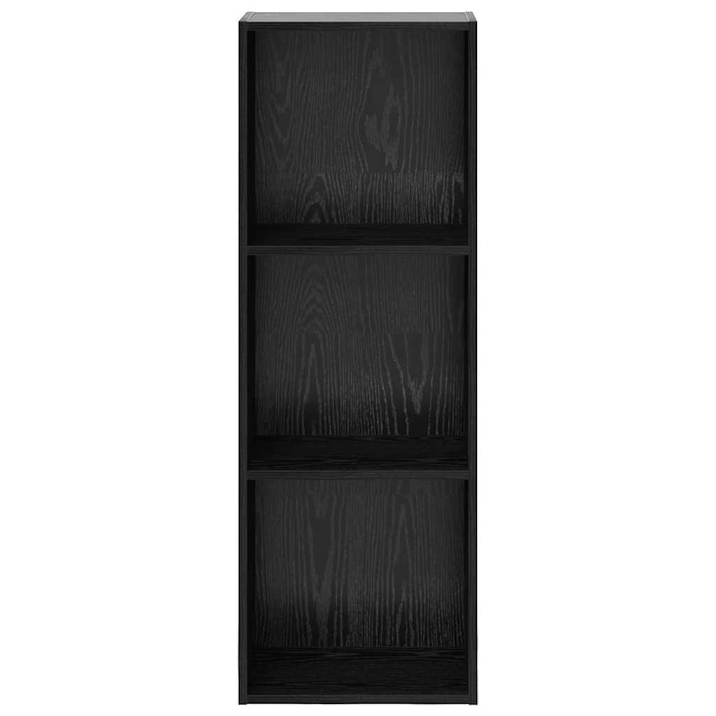 vidaXL Bibliothèque noir aspect chêne 40 x 30 x 114 cm Bois d'ingénierie