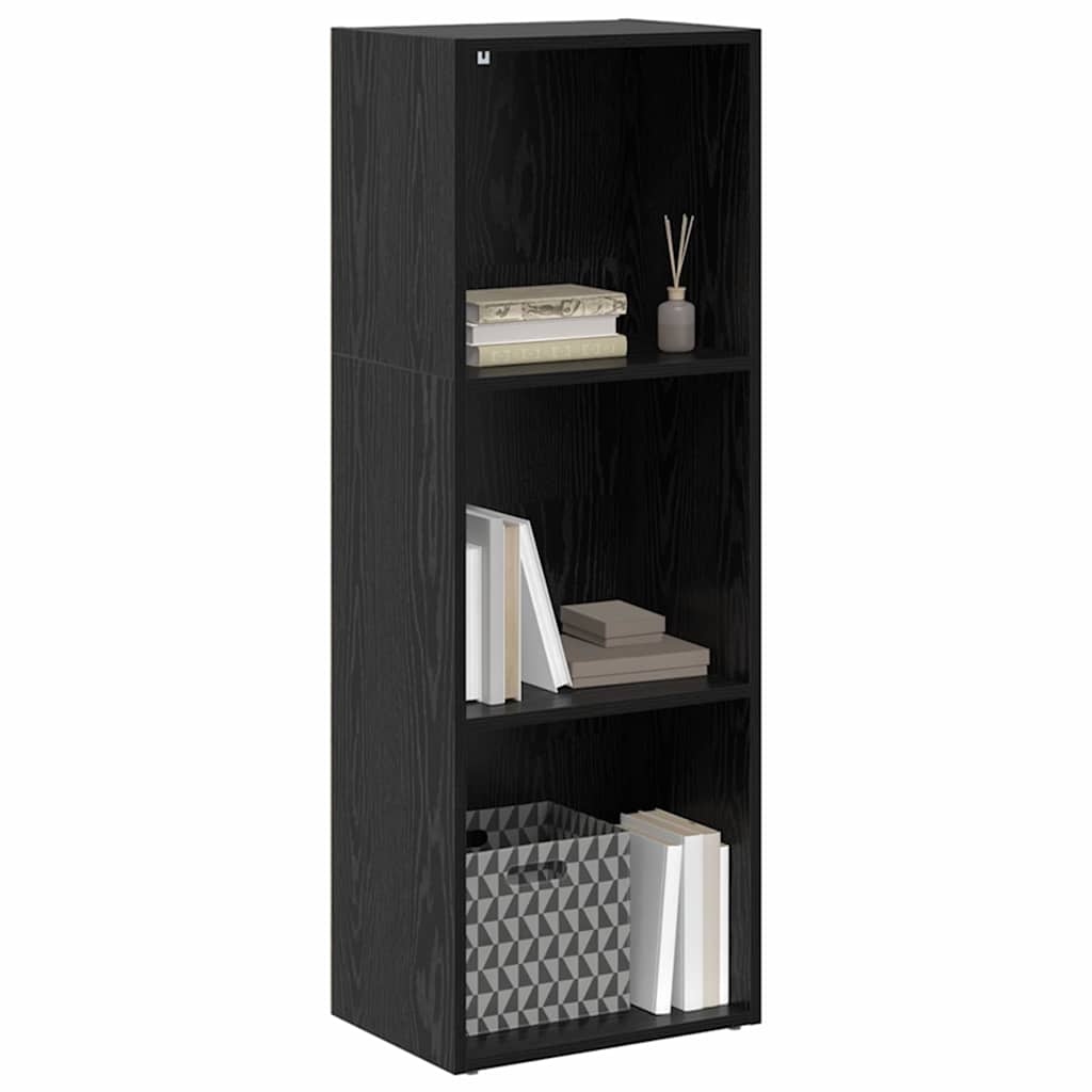 vidaXL Bibliothèque noir aspect chêne 40 x 30 x 114 cm Bois d'ingénierie