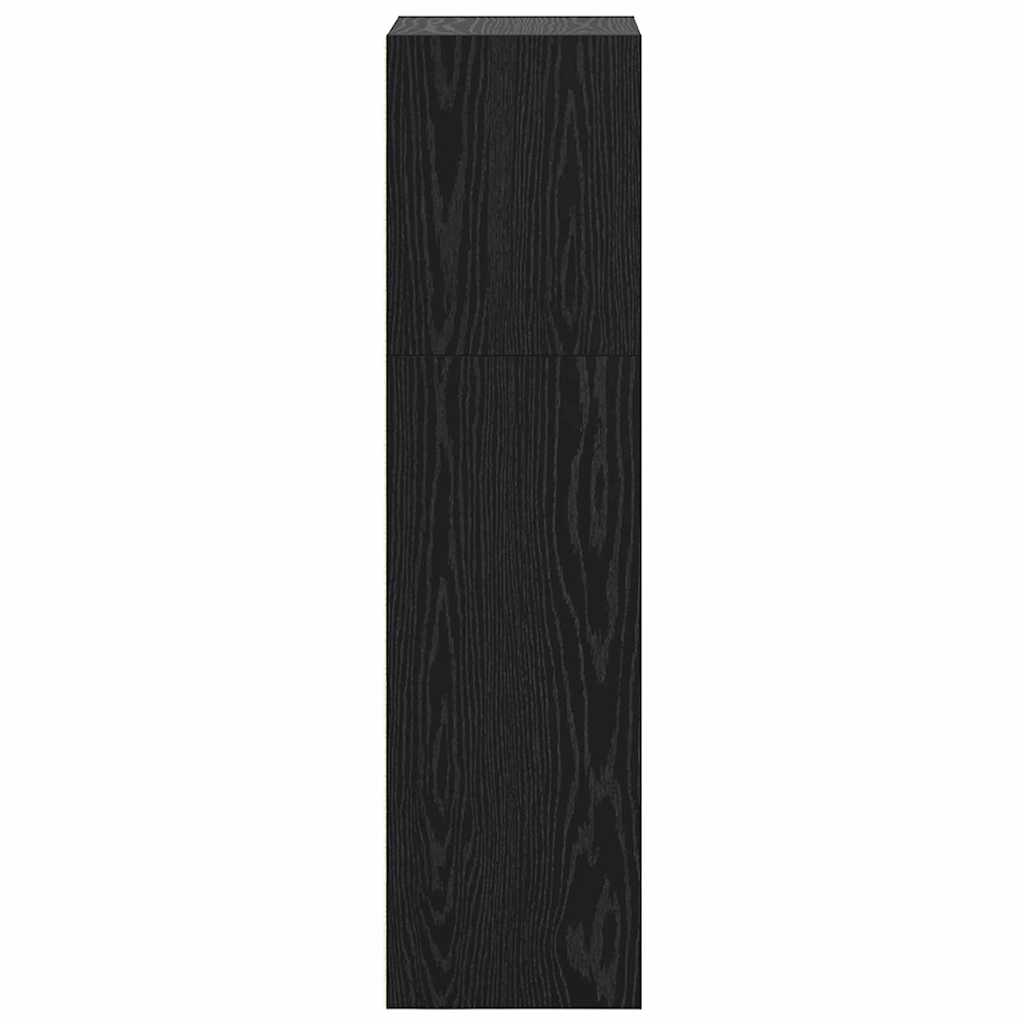 vidaXL Bibliothèque noir aspect chêne 40 x 30 x 114 cm Bois d'ingénierie