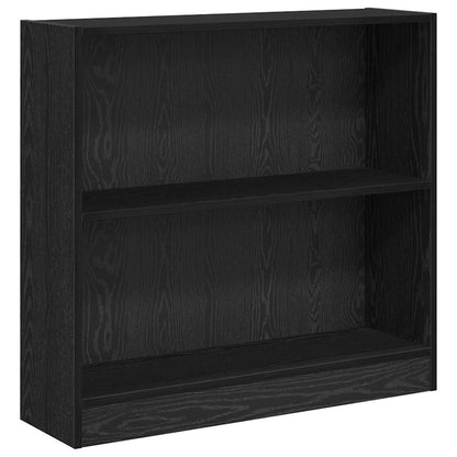 Bücherregal Schwarz Eichen-Optik 80 x 24 x 76 cm Holzwerkstoff