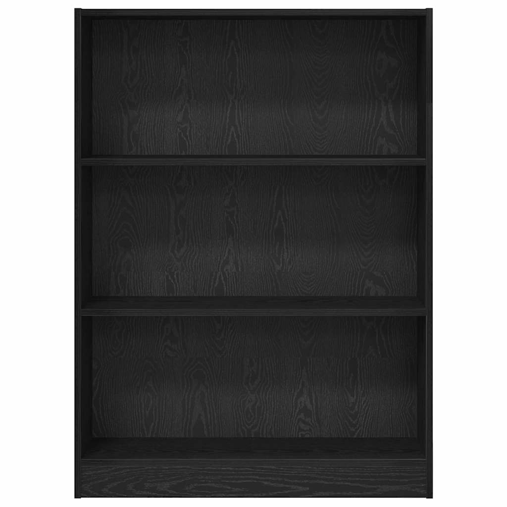 Bücherregal Schwarz Eichen-Optik 80 x 24 x 109 cm Holzwerkstoff