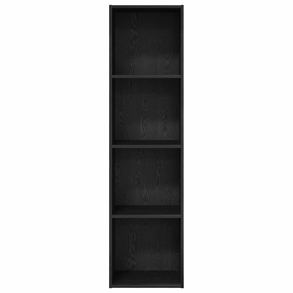 Bücherregal Schwarz Eichen-Optik 40 x 30 x 152 cm Holzwerkstoff
