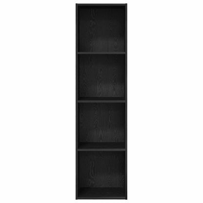 Bücherregal Schwarz Eichen-Optik 40 x 30 x 152 cm Holzwerkstoff