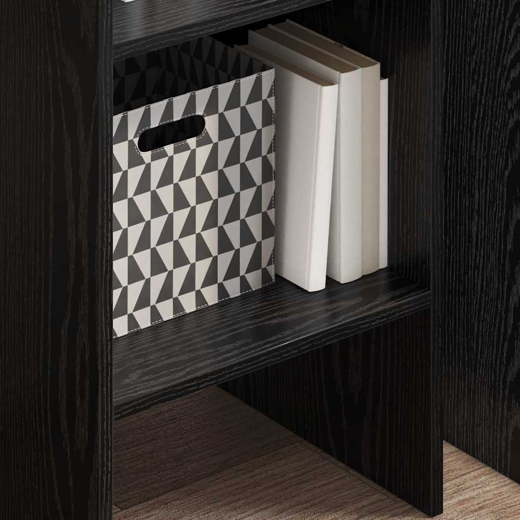 vidaXL Bücherregal Schwarz Eichen-Optik 40 x 35 x 180 cm Holzwerkstoff