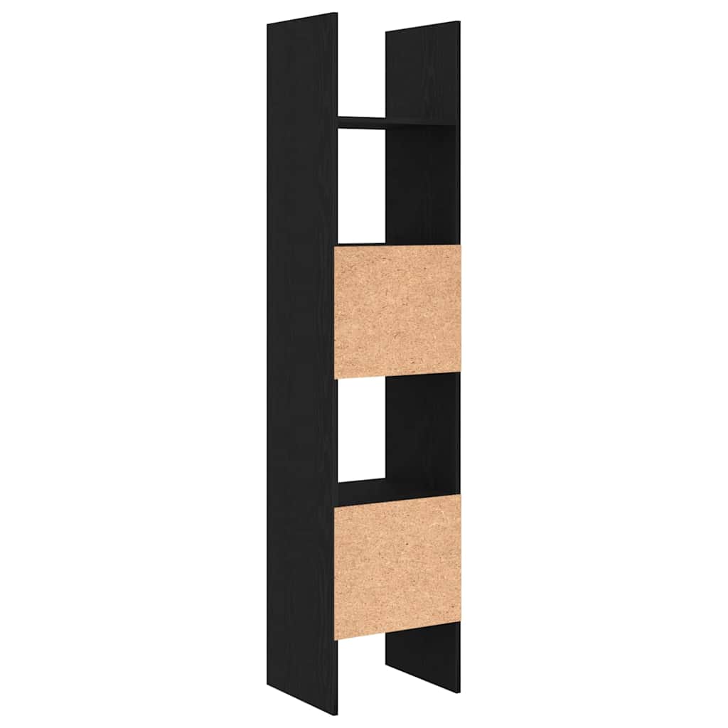 vidaXL Bücherregal Schwarz Eichen-Optik 40 x 35 x 180 cm Holzwerkstoff