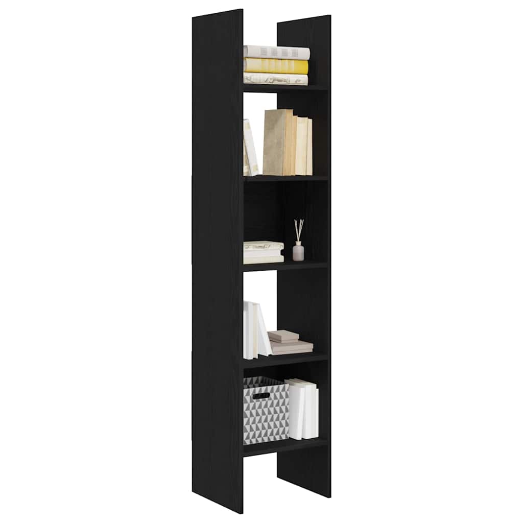 vidaXL Bücherregal Schwarz Eichen-Optik 40 x 35 x 180 cm Holzwerkstoff
