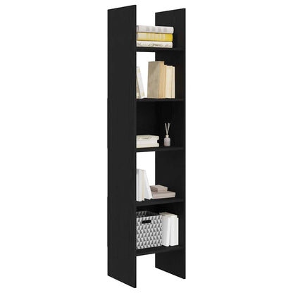 vidaXL Bücherregal Schwarz Eichen-Optik 40 x 35 x 180 cm Holzwerkstoff